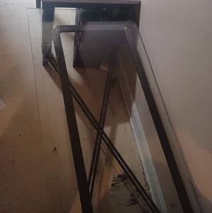 Glass coffee table and 2 end tables